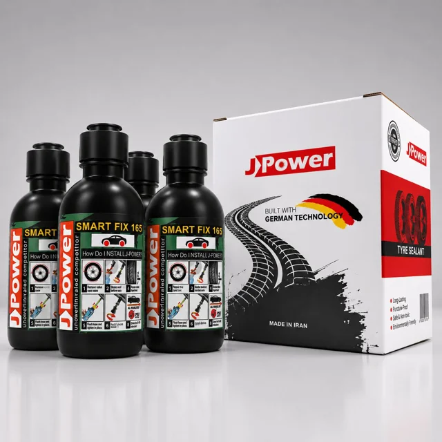 ژل ضد پنچری جی پاور Smart Fix 165 | مناسب پراید، تیبا و تایرهای سایز 165 | بسته 4 عددی